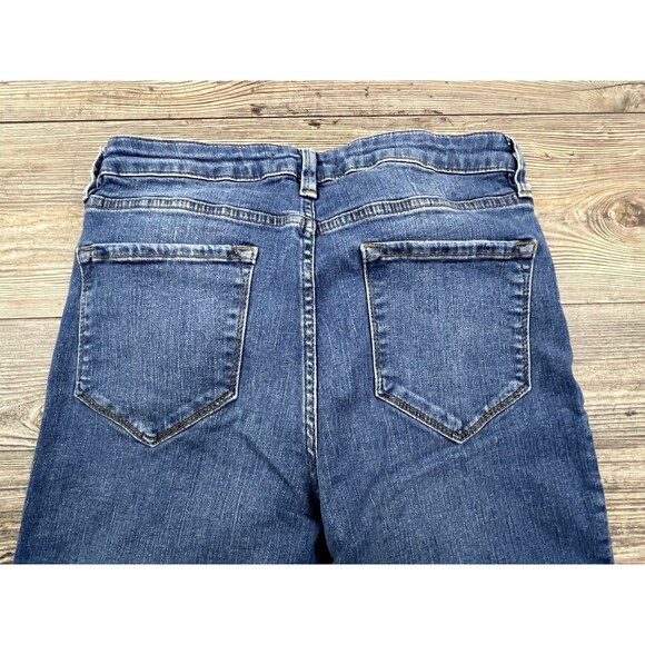 Free People Jeans Raw Bootcut Raw Hem Mid Rise Blue 29/27 Festival Boho Hippie - Picture 5 of 13